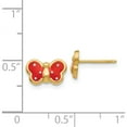 thumbnail image 3 of 14K Yellow Gold Enameled Butterfly Earrings (7 X 10) Made In Spain ye594, 3 of 5