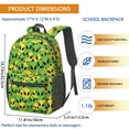 thumbnail image 3 of Alien Head Bright Green Pattern 17" School Backpacks for Teens,Waterproof Oxford Fabric,S-Shape Padded Straps for School,Travel,Hiking,Camping, 3 of 6