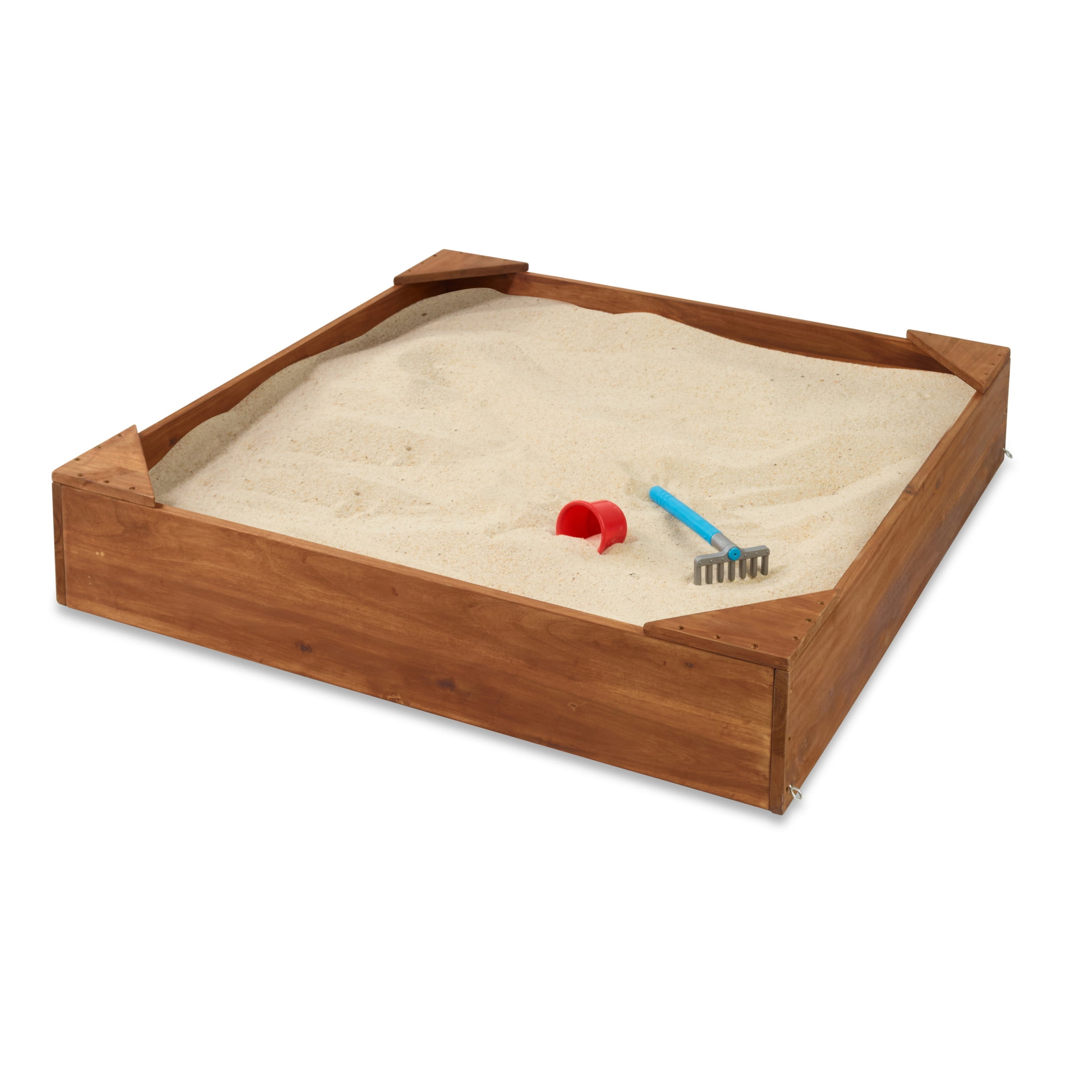 Badger Basket Simple Wooden Sandbox with Liner and Cover
