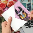 thumbnail image 4 of NobleWorks Birthday Paper Card with 5 x 7 Inch Envelope (1 Card) Bday Wiry Wildlife - Llama C10324EBDG, 4 of 6