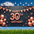 thumbnail image 6 of Metallic Balloons Banner Glitter Design 30th Birthday Party Decorative Banner for Anniversary Celebration Event, 6 of 9