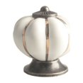 thumbnail image 1 of Pomo para muebles de cerámica blanca y dorada con tornillos en forma de calabaza 3,6 x 3,9 cm - Pomo redondo vintage para muebles - para el hogar, oficina, armario de cocina, cajones y armarios oso de fresa Electrónica, 1 of 5