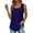 Blue, variant on Summer Vest Loose Pleated Square Neck Sleeveless Top Large Size Women's Top Tang Top Fitness Top Cropped Fitted Top Camisole High Neck 90s Top Women Beach Tops for Women plus Size Bra 4x for Women