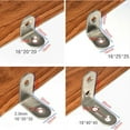 thumbnail image 6 of SagaSave 1/3/5pcs Angle Bracket Hardware Tools Stainless Steel Shelf Support Corner Brace Angle Bracket Silver 25mm×25mm, 6 of 6
