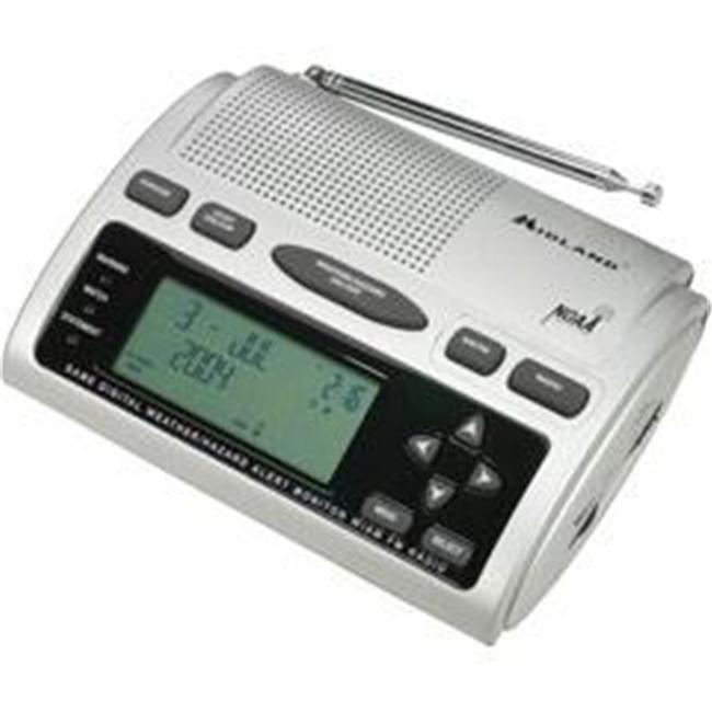 Midland AM/FM Alarm Clock Radio with Weather/All Hazard Alerts WR300