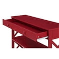thumbnail image 4 of Pemberly Row Transitional One-Drawer Console Table with Shelves in Cranberry Red, 4 of 7