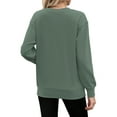 thumbnail image 4 of TARAINYA Women's Long-Sleeve Oversized Sweatshirt Casual Crewneck Solid-Color Pullover with Pocket Design, 4 of 7