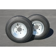 Antego Tire and Wheel 2-Pack Antego Trailer Tire on Rim 480-8 4.80-8 Load C 5 Lug Galvanized Wheel
