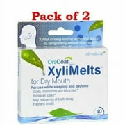 Oracoat - Xylimelts - Dry Mouth - Regular - 40 Ct - Mild Mint, 2-Pack
