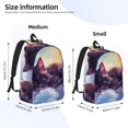 thumbnail image 2 of Yiaed Colorful Cloud Sleeping Cat Print Print Laptop Backpack Travel Canvas Backpack Vintage Aesthetic Backpack for School Knapsack Backpack Backpack for School-Small, 2 of 5