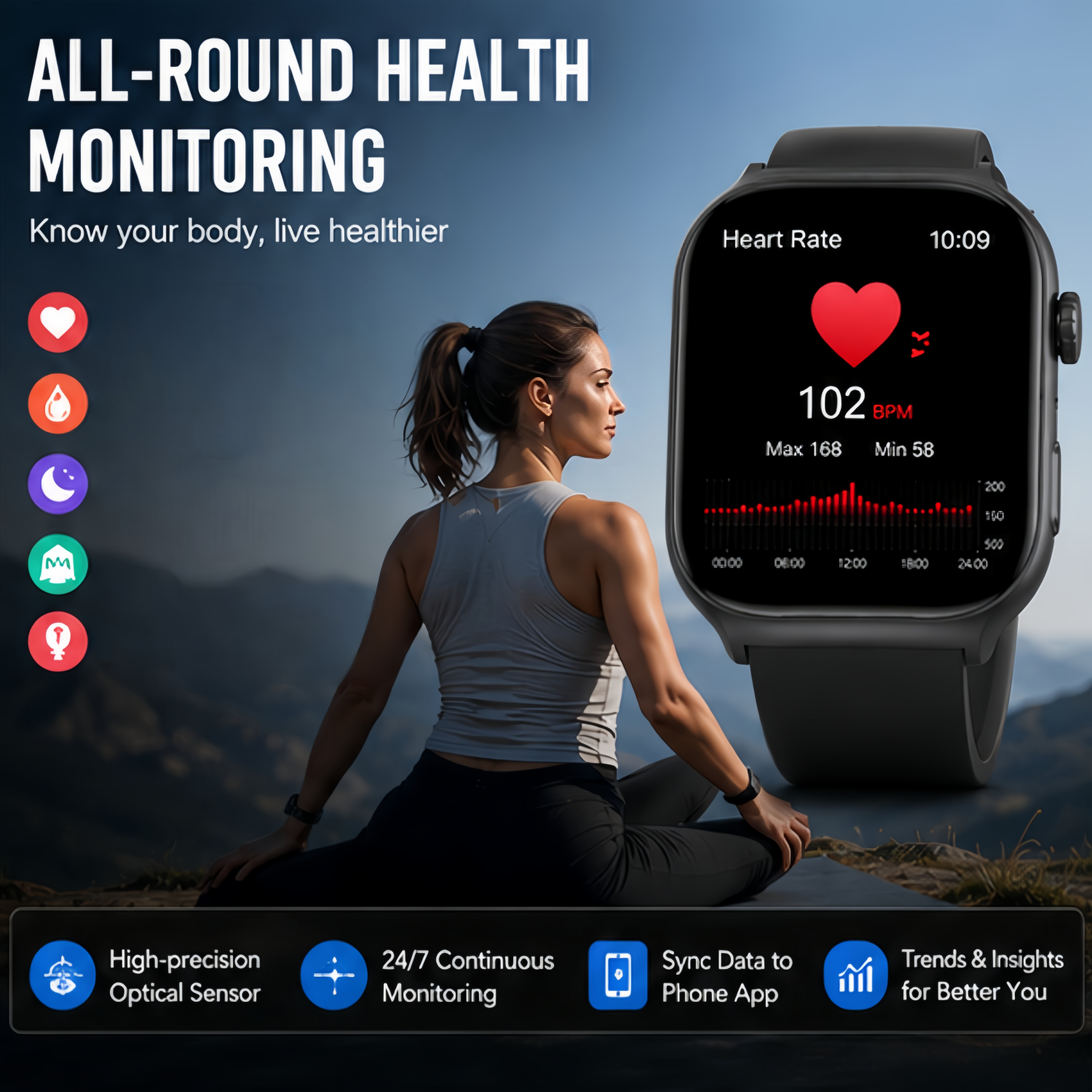 Memoria Smart Watch with Bluetooth Calling, 1.95" HD Screen photo 5