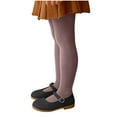 thumbnail image 6 of Cethrio Girls Cotton Tights, Stretch Dancing Soft Elastic Waist Leggings for Girl Coffee Size 0-8T, 6 of 7
