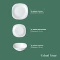 thumbnail image 4 of Vajilla 12 Pzas Moderna Opal Cuadrada 4 personas Colorhome, 4 of 7