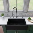 thumbnail image 3 of ALFI brand AB3318HS-BM 33" Black Matte Reversible Smooth / Fluted Single Bowl Fireclay Farm Sink, 3 of 7
