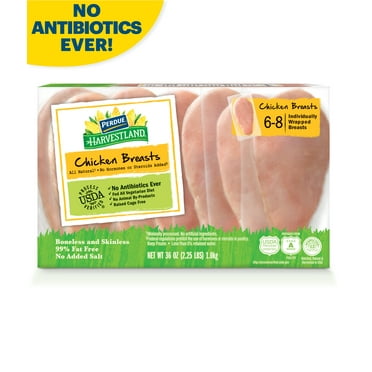 Perdue Harvestland, Individually Wrapped, Frozen Chicken Breast, 2.25 lb. Box