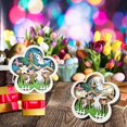 thumbnail image 2 of Adorno de flor de conejo de Pascua de madera con luz LED, artesanía de madera, decoración de escritorio para festivales, fiestas, hogar, dormitorio y jardín., 2 of 5