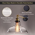 thumbnail image 4 of DELight Vintage Industrial 11" Flashlight Shape Glass Light Wall Sconce Edison Lamp for Cafe Kitchen Transparent, 4 of 9
