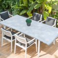 thumbnail image 2 of Blue Dandelion Table Cloths for 8 Foot Rectangle Tables, Spring Modern Minimalist Country Flower Patio Waterproof Elastic Fitted Tablecloths, Washable Rectangular Table Cover for Camping, 2 of 8
