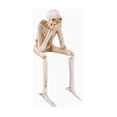 thumbnail image 2 of Mini Skeleton Ornament, 20 cm Resin Skull Statue, Articulated Joints Gothic Decor for Desk Shelf Display, 2 of 7