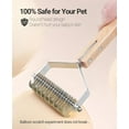 thumbnail image 5 of Dematting Comb for Dogs and Cats, Mat Remover and Deshedding Grooming Tool, Safe Detangler for Matted Fur, Double Sided Undercoat Rake for dogs, 5 of 8