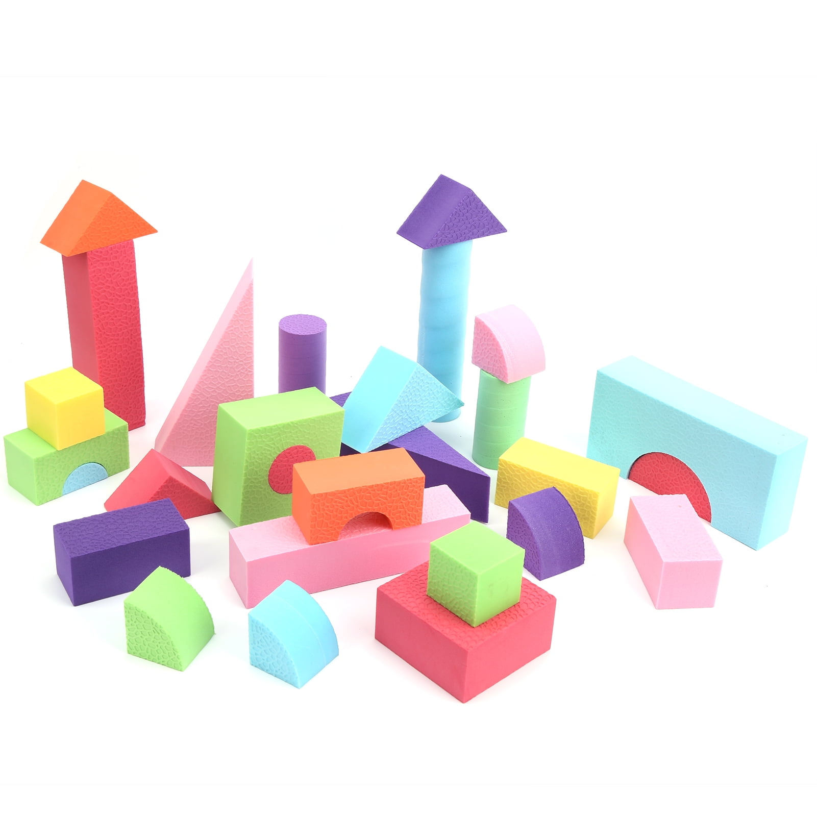LYUMO EVA Foam Building Blocks Educational Multi‑Colored Stacking Construction Toys for Kids S,Stacking Blocks,Kids Multi‑Colored Building Blocks