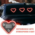 thumbnail image 5 of Solar Powered Car Heart Light, 2PCS Peach Heart Shaped Neon Lights for Car Window Decoration, USB & Solar Charging with Suction Cup, Soft Glow Interior Ambient Light for Valentine's Day Gift, 5 of 6