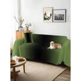 thumbnail image 3 of Dark Sea Green Black Ombre Couch Cover for 2 Cushion Couch, Modern Gradient Abstract Art Washable Love Seat Sofa Covers Slipcover, Throw Sofa Covers for Pets, Furniture Protector 71"x102", 3 of 9