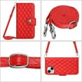 thumbnail image 6 of Allytech Wallet Case for iPhone 14 with Card Cash Slots, Luxury Premium PU Leather Kickstand Shoulder Strap Lanyard Shockproof Anti-Fall Full Body Protective Flip Shell - Red, 6 of 8