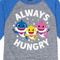 thumbnail image 3 of Baby Shark - Always Hungry - Toddler And Youth Raglan Graphic T-Shirt, 3 of 7