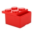 thumbnail image 3 of Caja de almacenamiento de herramientas de maquillaje cosmético de escritorio, organizador de contenedores de bloques de construcción DIY, color rojo, 3 of 8