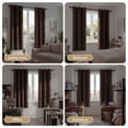 thumbnail image 7 of Blackout Curtains for Bedroom, Thermal Insulated Blackout Curtain 2 Panels 42x72 inch, Black Drapes with Grommets, Noise Reducing Energy Saving & Wrinkle-Free Drapes for Living Room,Brown, 7 of 7