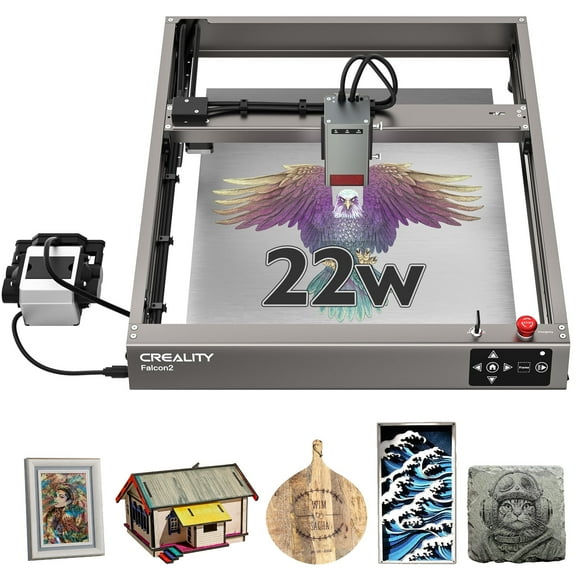 Creality Falcon2 22W Laser Engraver & Cutter, CNC Laser Cutter and Engraver Machine for Metal and Wood, Paper, Acrylic, Glass