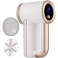 thumbnail image 1 of Rechargeable Fabric Shaver, Sweater Shaver with LED Digital Display of Power and 3 Speed Settings, Lint Remover of 6-Leaf Blade Fuzz Pills for Clothes, Sofas and Blankets (6 Leaves-White), 1 of 8