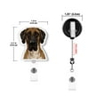 thumbnail image 3 of WIRESTER Set 2pcs Design Acrylic Key Card Holder Belt Clip Reel Id Badge Retractable - Fawn Merle Great Dane Dogs, 3 of 6