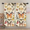 thumbnail image 5 of Blackout Kids Curtains,Beige Butterfly Moth Pattern Childrens Insulated Curtains Set Of 2,Bedroom Essentials,Toddler Room Decor 52"x63", 5 of 5