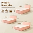 thumbnail image 4 of Vcatnet 16.7 inch Twin Mattress with Headboard, Bedroom Furniture Corduroy Cloud Bed, No Assembly Required, Pink, 4 of 10