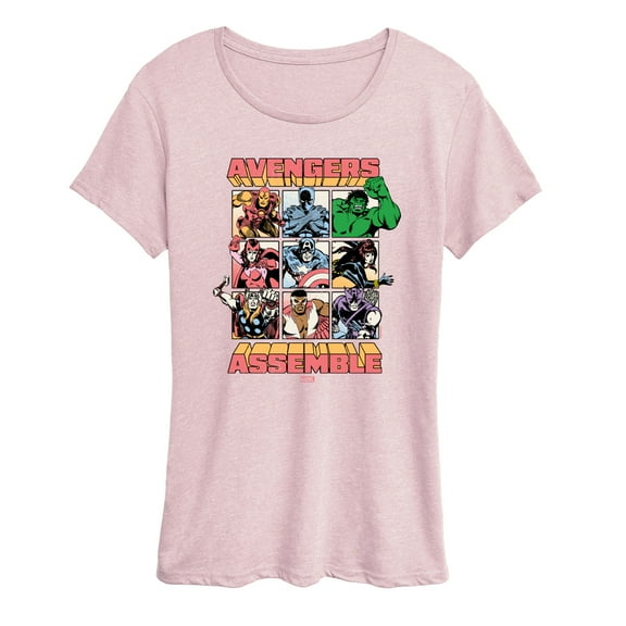 Marvel - Avengers Assemble Grid - Women's Short Sleeve Graphic T-Shirt