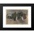 thumbnail image 2 of George Hand Wright 18x14 Black Modern Framed Museum Art Print Titled - The Captain Started Up the Dune with the Bedraggled Body of the Unconscious Man (1906), 2 of 5
