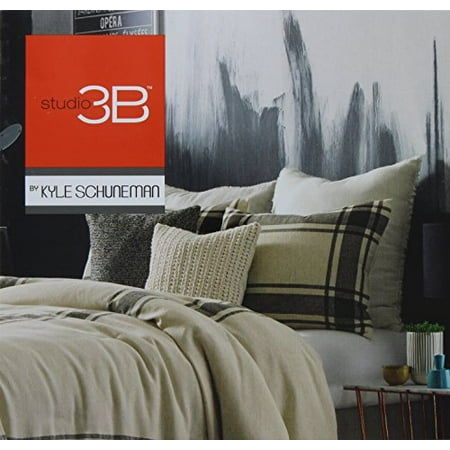 European Pillow Shams Studio 3B European Pillow Sham by Kyle Schuneman from the Harris Bedding Collection in Black Tan Color Pattern ()