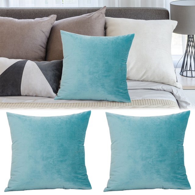 Harpily Velvet Throw Pillow Covers Decorative Square Solid Soft Cushion Cover Pillow Cases 18