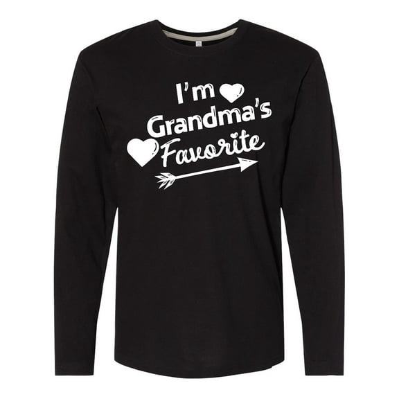Inktastic I'm Grandma's Favorite with Arrow and Hearts Long Sleeve T-Shirt