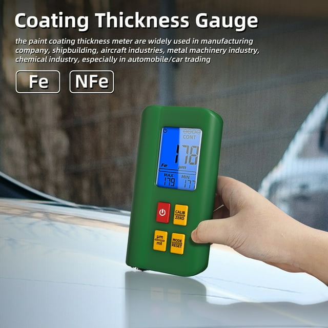 BSIDE Thickness Gauge,Thickness Tester Car Paint Thickness Tester With And Thickness Meter Car Film Thickness And Calibration Function With And Calibration Meter Car Paint Precise Thickness Lcd Siuke