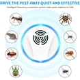 thumbnail image 2 of 6 paquetes de repelente de plagas ultrasónico, en plagas de interior, cucarachas, ratones, arañas, hormigas, insectos, repelente de mosquitos para casa, garaje, almacén, oficina, hotel, 2 of 5