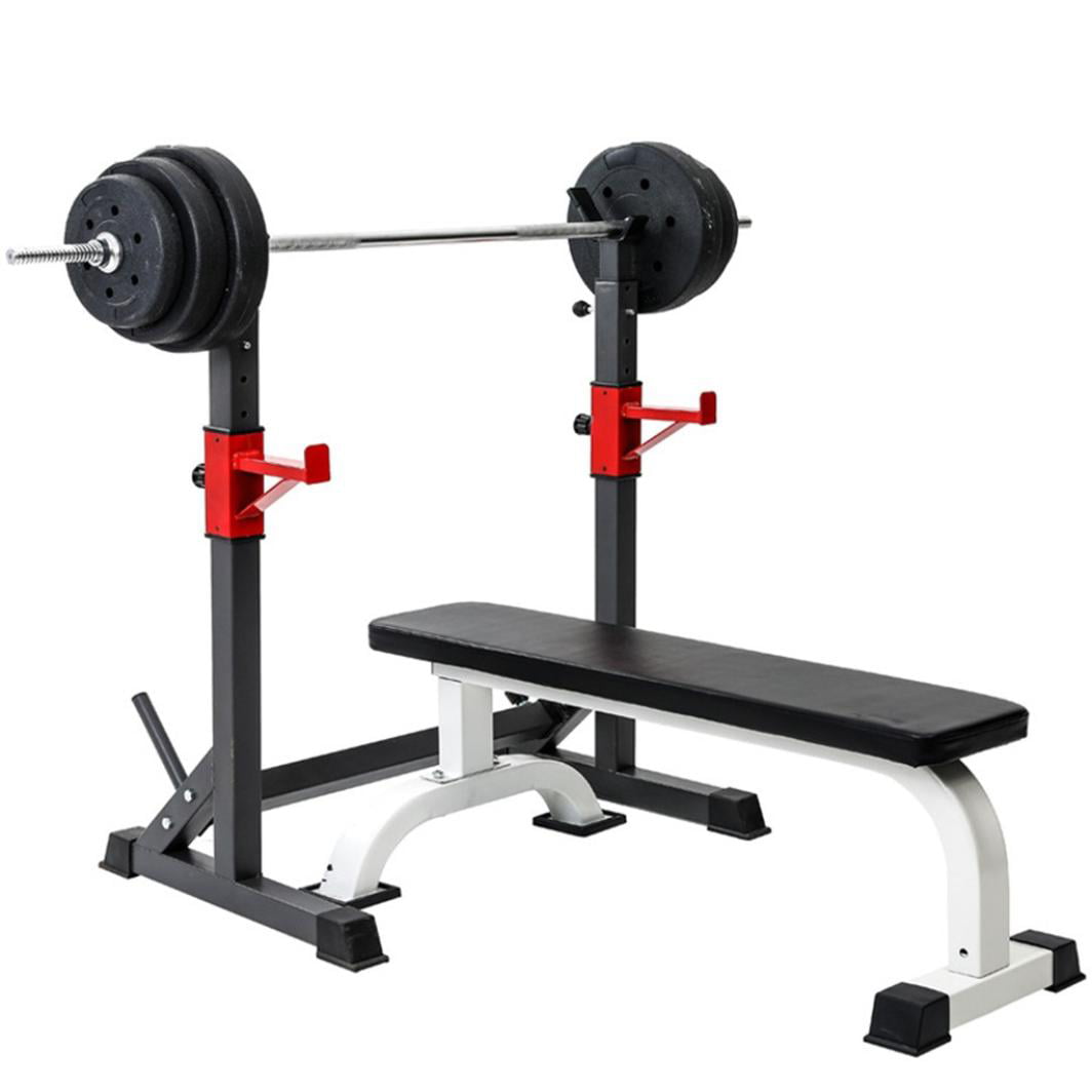 Details about   Barbell Rack 550LBS Max Load Adjustable Squat Stand Dipping Station Weight Bench