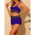 thumbnail image 2 of DARING DIVA 2 Pieces Contrast Color Bikini Sets Scoop Suit
 L Dark Blue Purple, 2 of 6