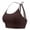Coffee, variant on Lopecy-Sta Sports Bra for Women Keyhole T-Back Seamless Light to Medium Support Yoga Top Removable Padded Workout Bra