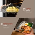 thumbnail image 5 of Bakken Borosilicate Glass Food Storage Containers with Lids 16 Pieces, Airtight Leak-Proof, Stackable Lunch Containers Microwave & Freezer Safe, Aqua, 5 of 7