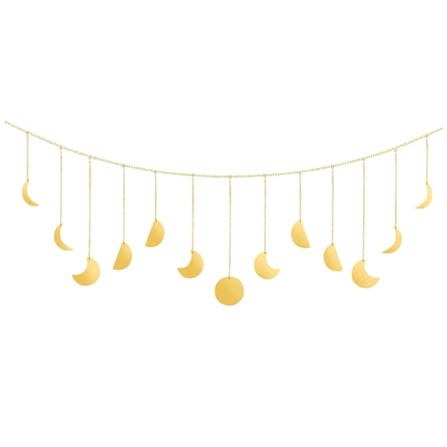 Toystoory Fase lunar Decoración para colgar en la pared Garland Boho Home Art Ornament para el dormitorio Sala de estar Decoración del hogar No.02 Toystoory HA004002-02