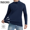 thumbnail image 3 of TACVASEN Men's UPF 50+ Sun Shirts 1/4 Zip Up Fishing Running T-Shirts Lightweight Quick Dry Outdoor Athletic Long Sleeve Tops, Navy, 2XL, 3 of 8