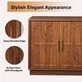 thumbnail image 4 of Rumiiro Modern 67'' Sideboard Buffet Cabinet with Storage, 4 Arched Doors, 2 Adjustable Shelves, Brown, 4 of 7